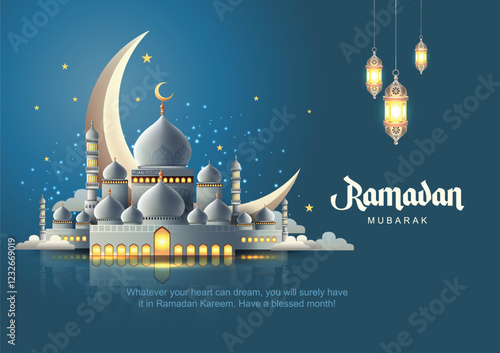 Ramadan Kareem Design Background. abstract Vector Illustration for greetings card, poster and banner.