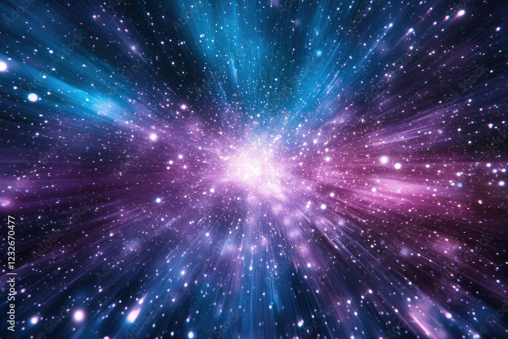 A vibrant cosmic explosion, radiating light and energy through a star-filled expanse. A vibrant cosmic explosion, radiating light and energy through a star-filled expanse.