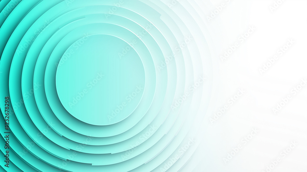 Abstract Turquoise Circles: A visually captivating abstract background featuring concentric turquoise circles, radiating outwards from a central point, against a subtly fading gradient. Abstract Turquoise Circles: A visually captivating abstract background featuring concentric turquoise circles, radiating outwards from a central point, against a subtly fading gradient.