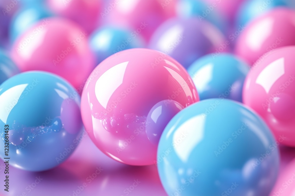 Colorful balloons with reflective surfaces on a gradient background Colorful balloons with reflective surfaces on a gradient background