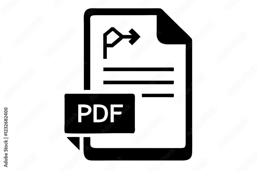 digital document pdf logo black icon vector isolated. Pdf Icon, Pdf File Icon, Portable Text Graphic File Format Vector Art Illustration digital document pdf logo black icon vector isolated. Pdf Icon, Pdf File Icon, Portable Text Graphic File Format Vector Art Illustration