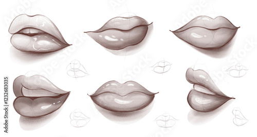 Sketch. Lips