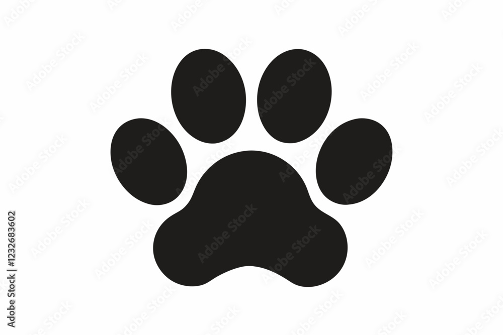 dog paw print black icon vector isolated on a white background. Stamp Texture Paw Prints
dog paw print black icon vector isolated on a white background. Stamp Texture Paw Prints