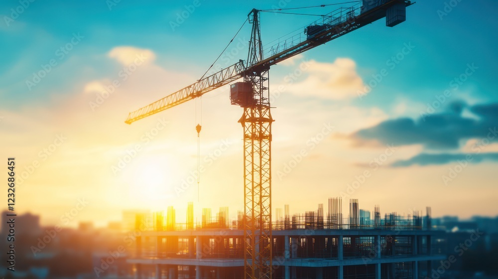 A wind turbine is under construction at a wind farm, with workers and machinery visible during the day, symbolizing progress in renewable energy. A wind turbine is under construction at a wind farm, with workers and machinery visible during the day, symbolizing progress in renewable energy.