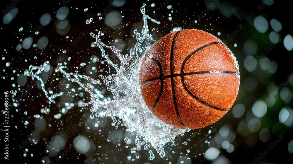 Dynamic Basketball Splash: A Thrilling Capture of Water and Sport Dynamic Basketball Splash: A Thrilling Capture of Water and Sport