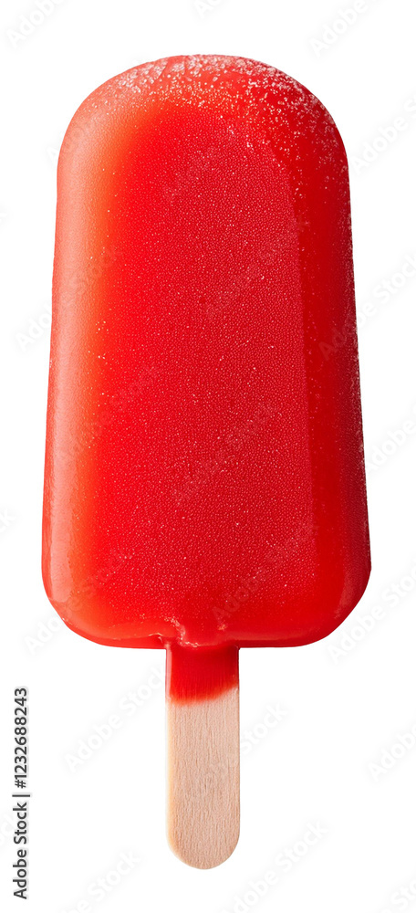 red popsicle isolated with transparency