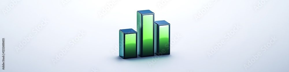 A sleek financial services icon with a digital green bar graph against a clean white background capturing the essence of modern finance and data A sleek financial services icon with a digital green bar graph against a clean white background capturing the essence of modern finance and data