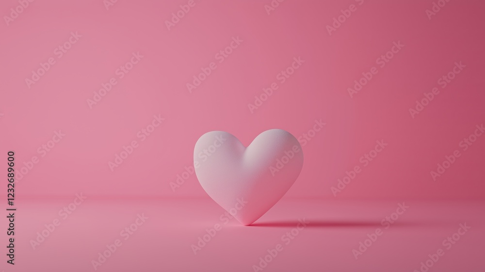 Pink heart on soft gradient background - valentine's day design for posters and cards Pink heart on soft gradient background - valentine's day design for posters and cards