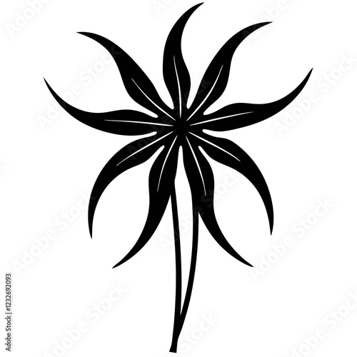 Wallpaper Mural black and white flower Torontodigital.ca