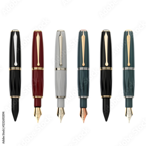 Ultra Realistic Luxury Fountain Pen Background - High-Quality Realistic Office Supplies