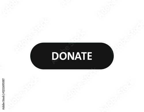 Donate Button – Charity Donation Icon on White Background