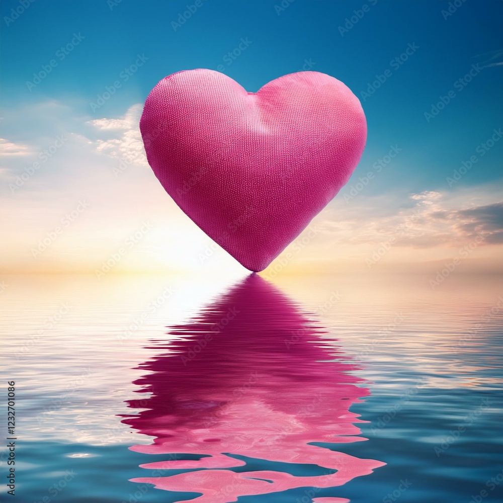 Fototapeta premium heart in the water