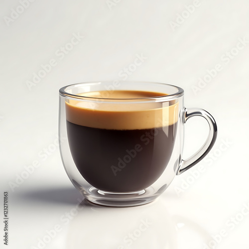 Glass Cup of Freshly Brewed Coffee