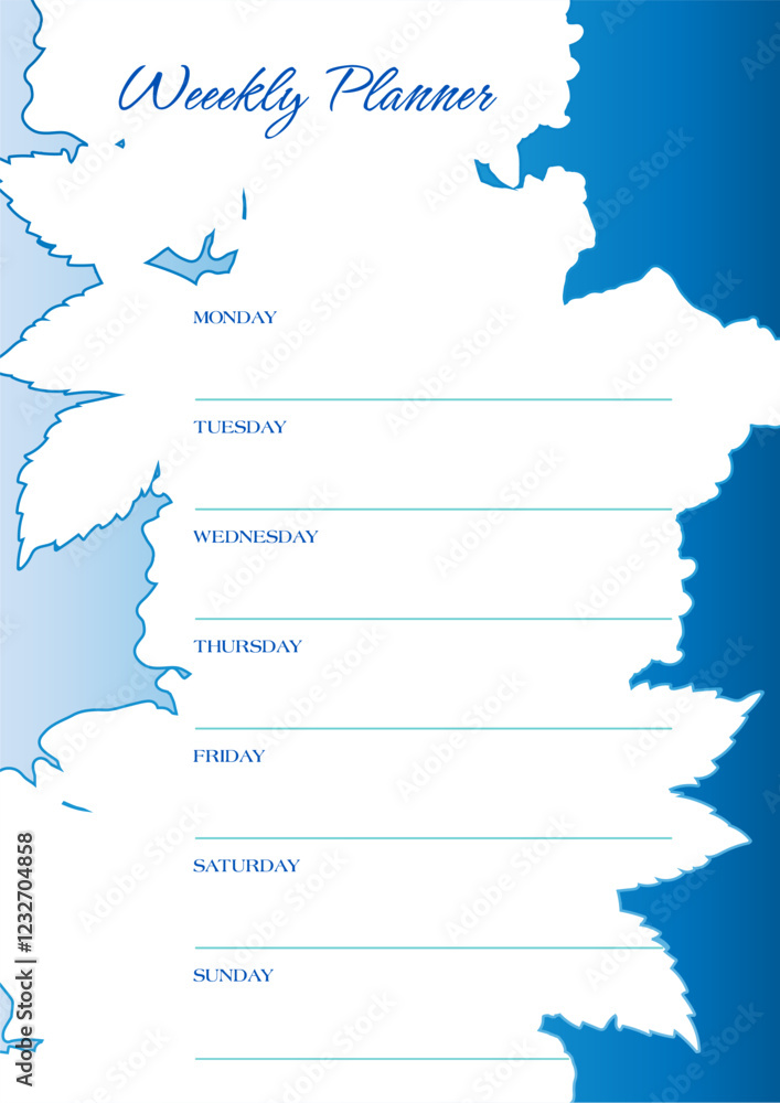Obraz premium Daily planner vector template