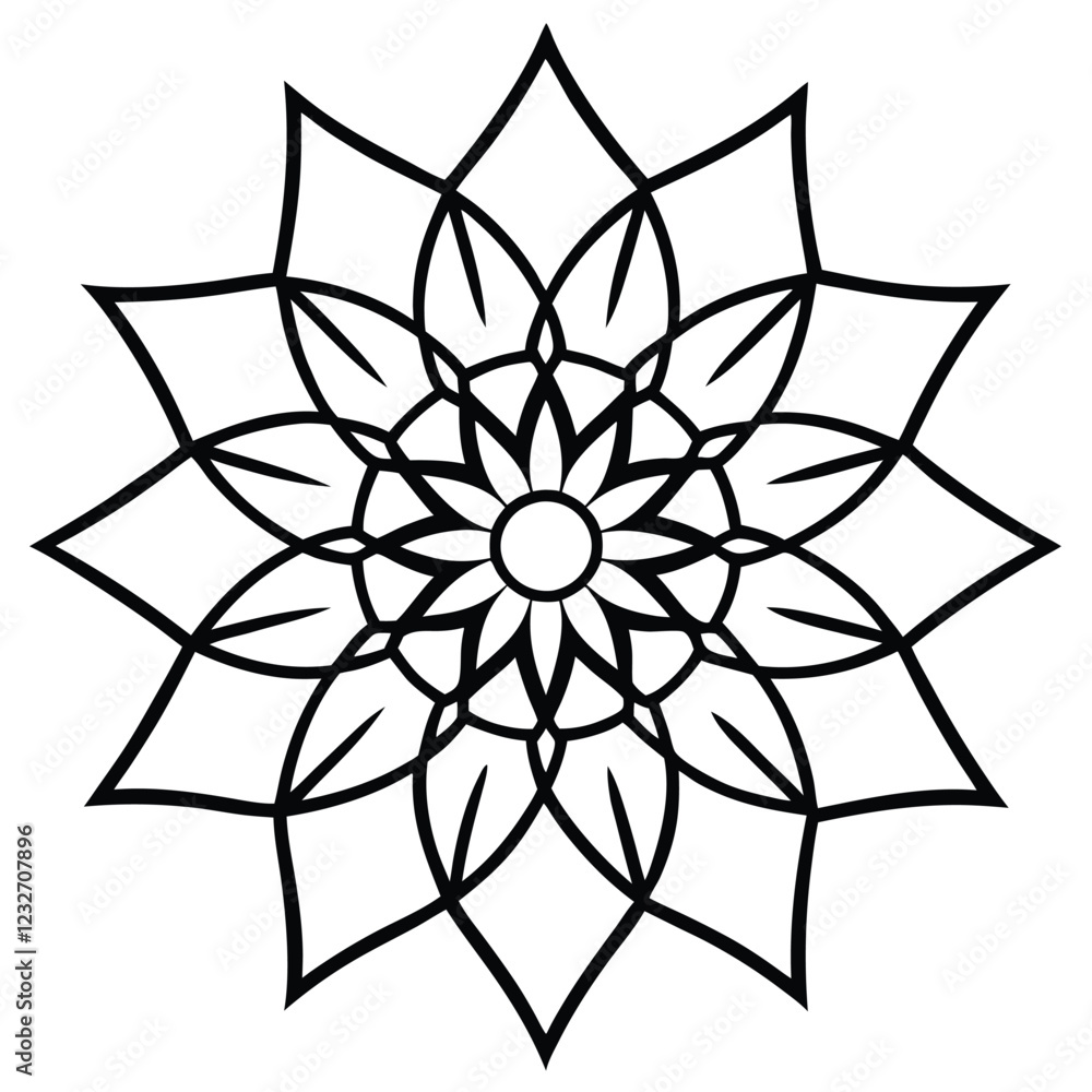 mandala line art vector mandala line art vector