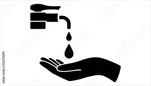 hand washing icon vector illustration