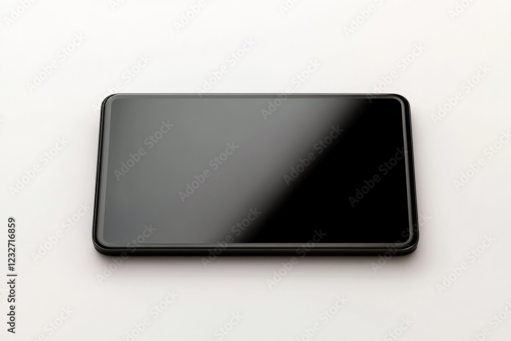 black tablet with blank screen on white background black tablet with blank screen on white background