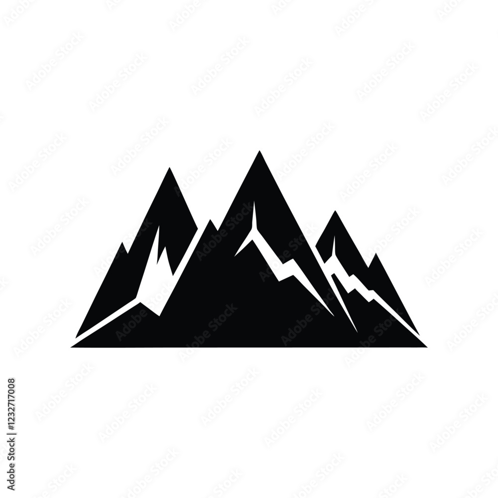 mountains silhouette, mountains vector illustration, mountains icon mountains silhouette, mountains vector illustration, mountains icon