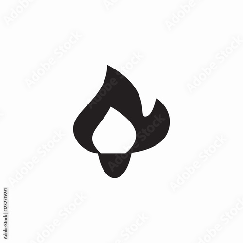 flame stand icon sign vector