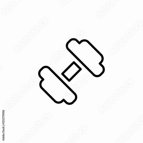 gym dumbell icon sign vector