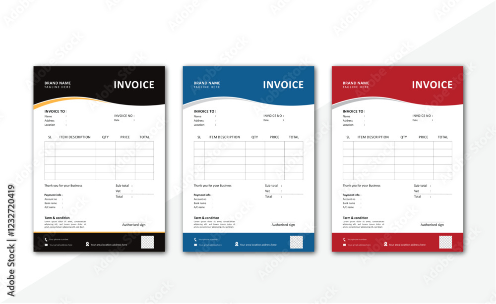 Real sate invoice broacher vector template design Real sate invoice broacher vector template design