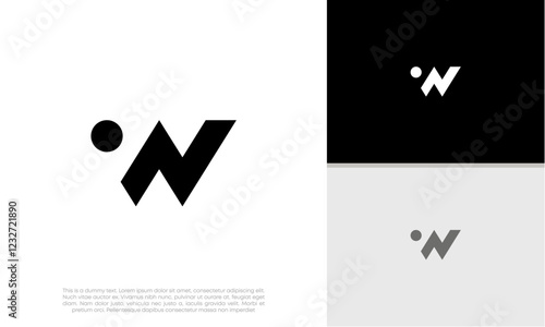 Initials W logo design. Initial Letter Logo.	