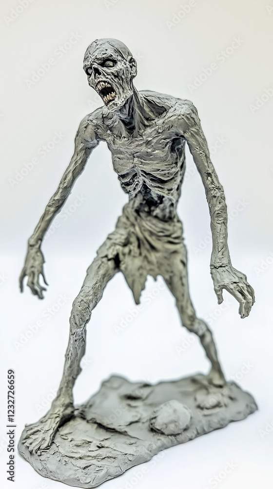 Zombie, Undead molded from plasticine modeling clay isolated Zombie, Undead molded from plasticine modeling clay isolated