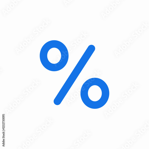 percentage section icon sign vector