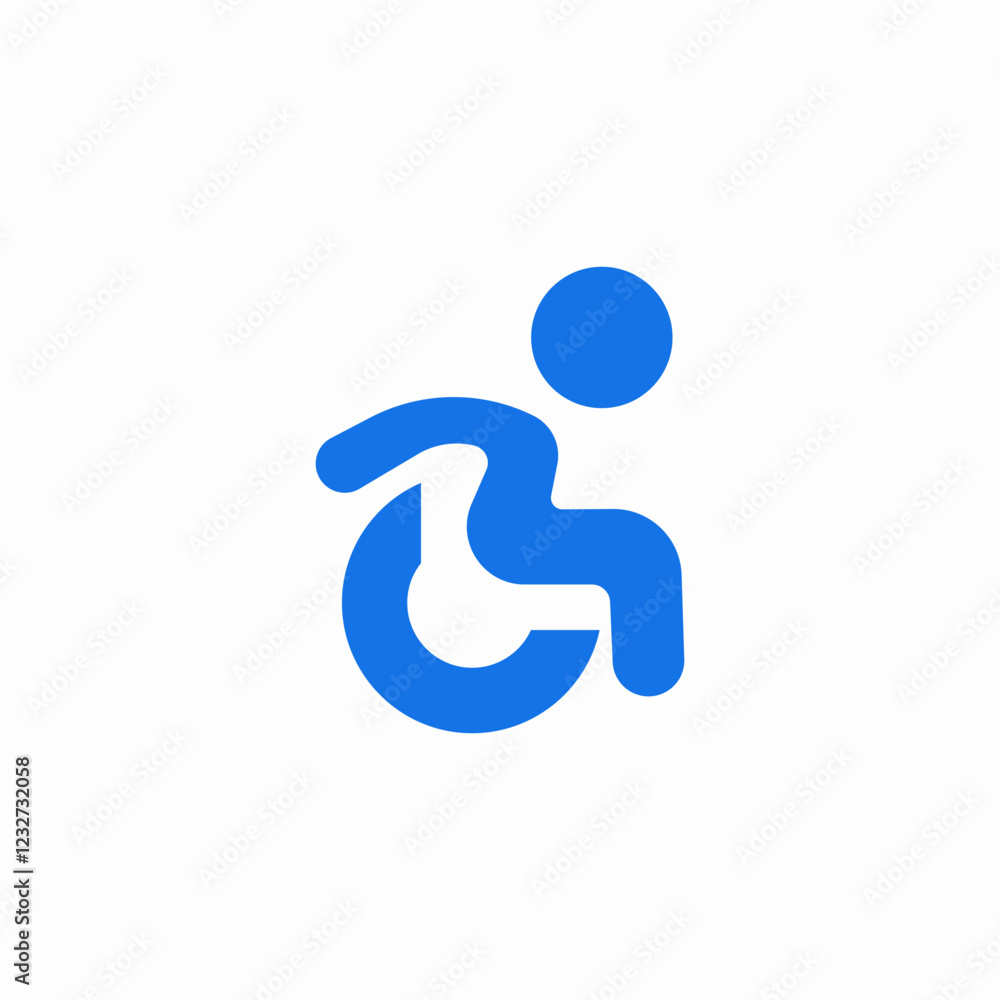 wheelchair manual usage icon sign vector wheelchair manual usage icon sign vector