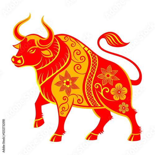 illustration of a bull