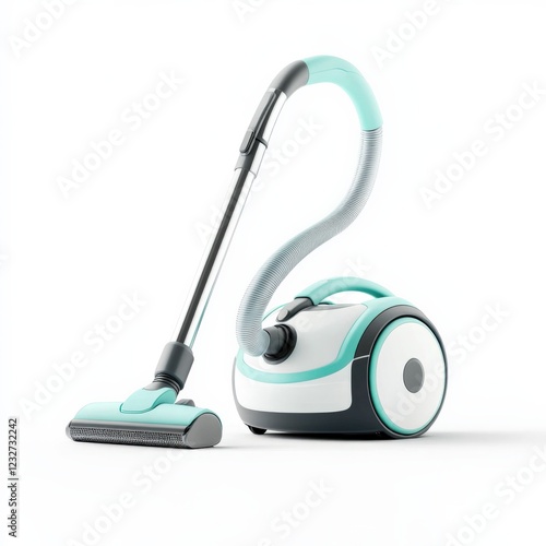 modern vacuum cleaner on white background photo