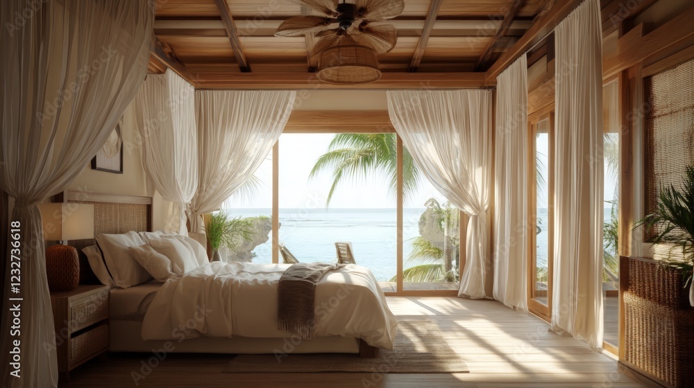 Serene Coastal Retreat with Bright Natural Light and Elegant Decor Serene Coastal Retreat with Bright Natural Light and Elegant Decor