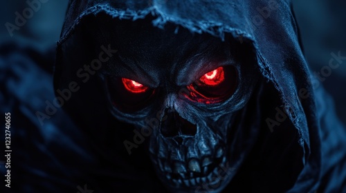 Wallpaper Mural Glowing Eyes of Darkness: A Grim Reaper's Gaze Torontodigital.ca