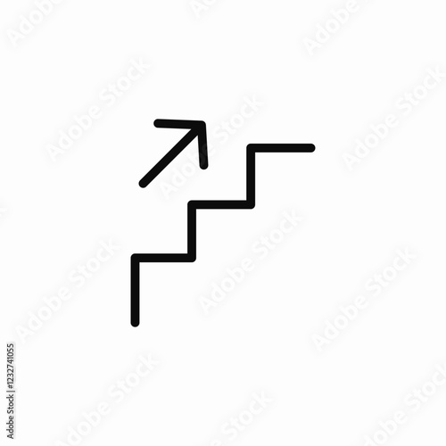 climbing stairs icon sign vector