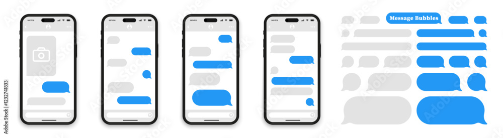 Online chatting. Speech bubbles for chat. Online chatting message bubbles. Speech, chatting, talking, bubbles. Dialogue bubbles. Chat icon message symbol.Text sms template Online chatting. Speech bubbles for chat. Online chatting message bubbles. Speech, chatting, talking, bubbles. Dialogue bubbles. Chat icon message symbol.Text sms template