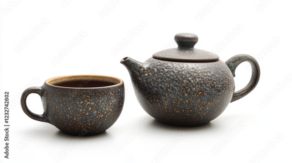 PNG, Asian tea concept, two cups and teapot, isolated on white background. PNG, Asian tea concept, two cups and teapot, isolated on white background.