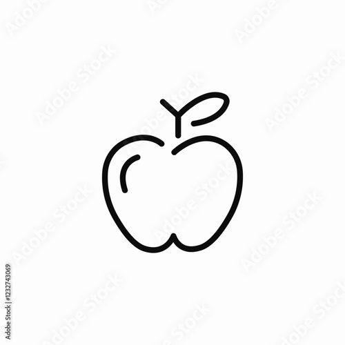 large apple icon sign vector