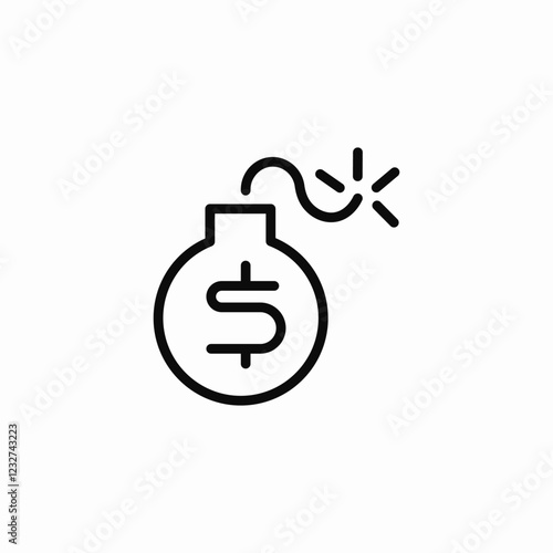money bomb icon sign vector