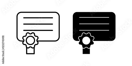 debenture Icon set. Symbol isolated white background. vector illustration. color editable.