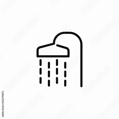 shower running icon sign vector