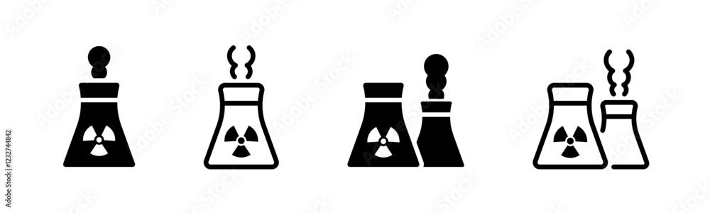 Nuclear atomic energy vector icon set.
Icons for atomic power Nuclear atomic energy vector icon set.
Icons for atomic power