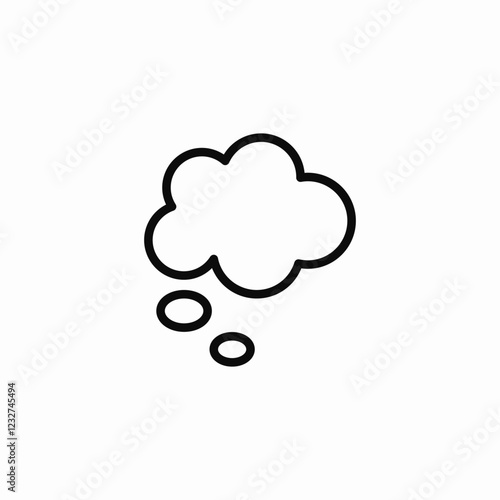 thought bubble icon sign vector