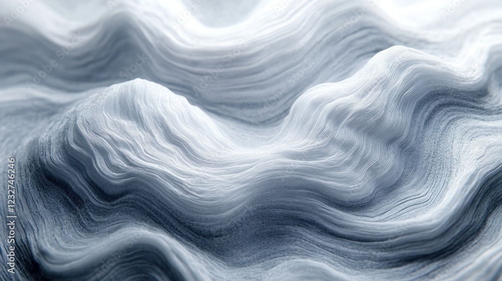 Obraz premium Abstract white waves texture background, design element