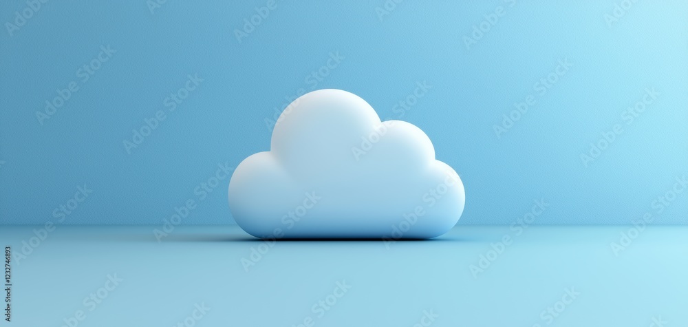 A simple blue background features a fluffy white cloud, evoking a serene and calming atmosphere. A simple blue background features a fluffy white cloud, evoking a serene and calming atmosphere.