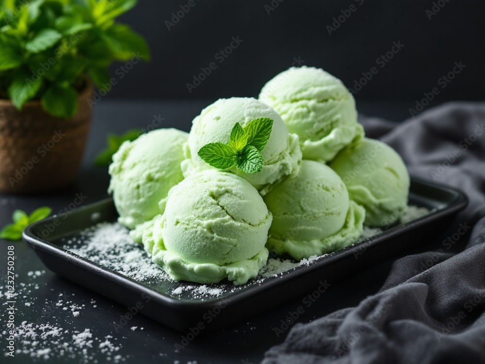 Ice cream dessert. Ice cream dessert.