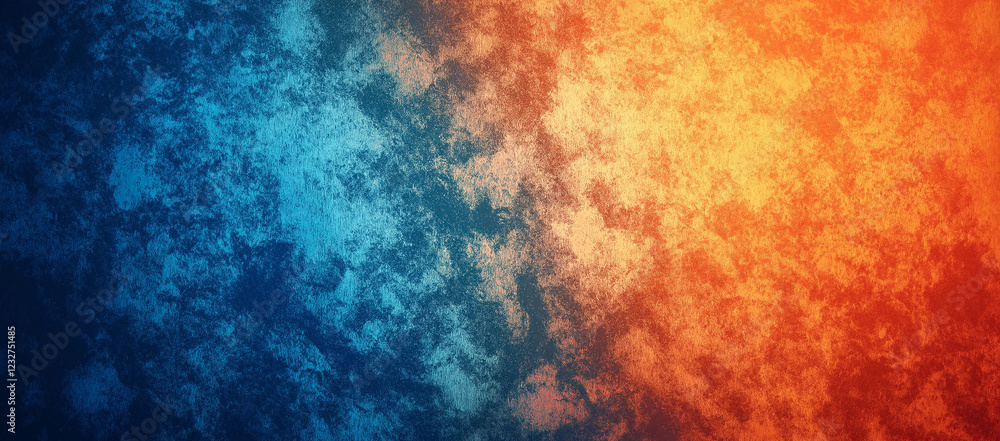 Obraz premium background gradient, blue-to-orange gradient, grainy gradient, grain texture, gradient background, gradient wallpaper, grain effect, grain noise 