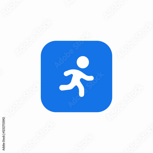 run hurry icon sign vector