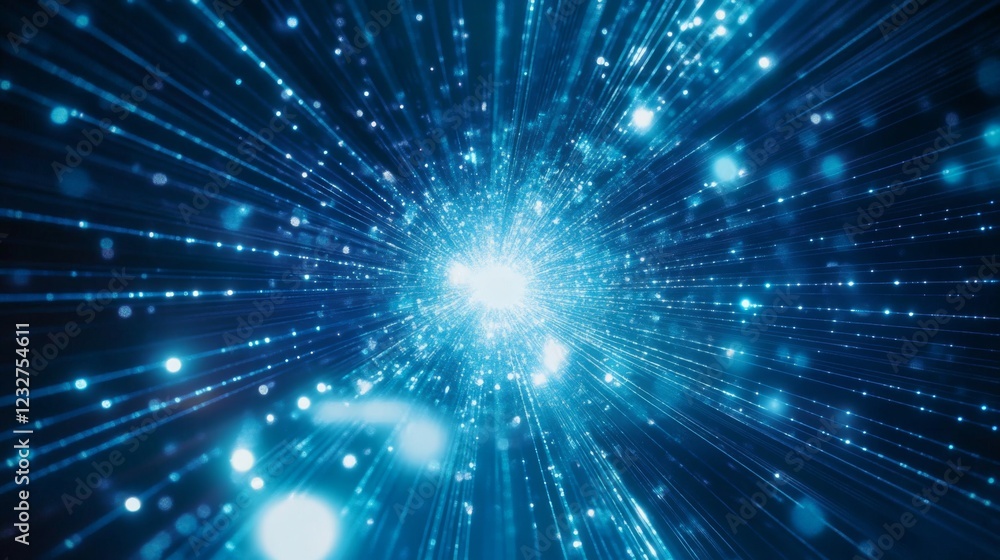 Abstract Digital Blue Lines Glowing Explosion Technology Background Abstract Digital Blue Lines Glowing Explosion Technology Background