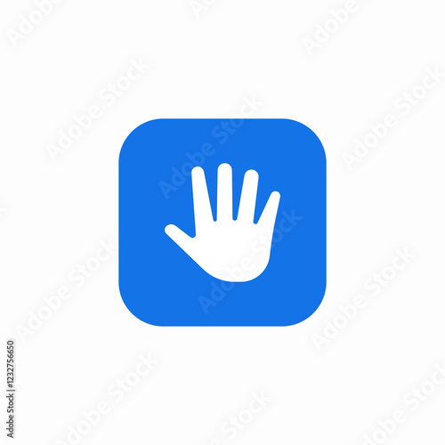 wide palm icon sign vector