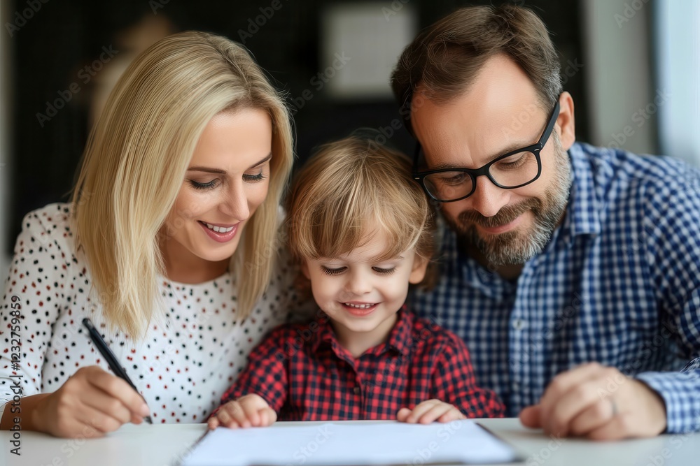 Retirement planning involves budgeting and estate planning. A happy family enjoying time together while drawing. Retirement planning involves budgeting and estate planning. A happy family enjoying time together while drawing.